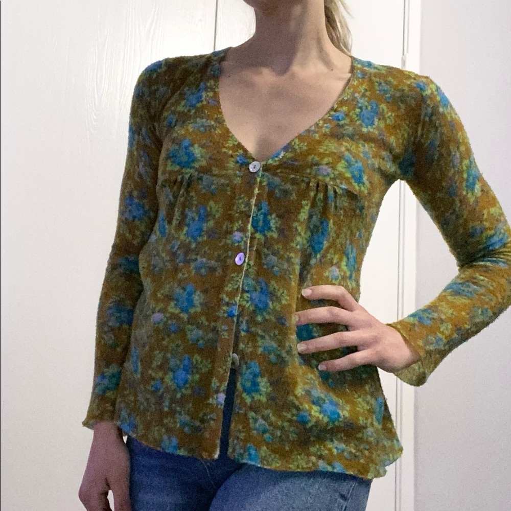 Free people long sleeve shirt